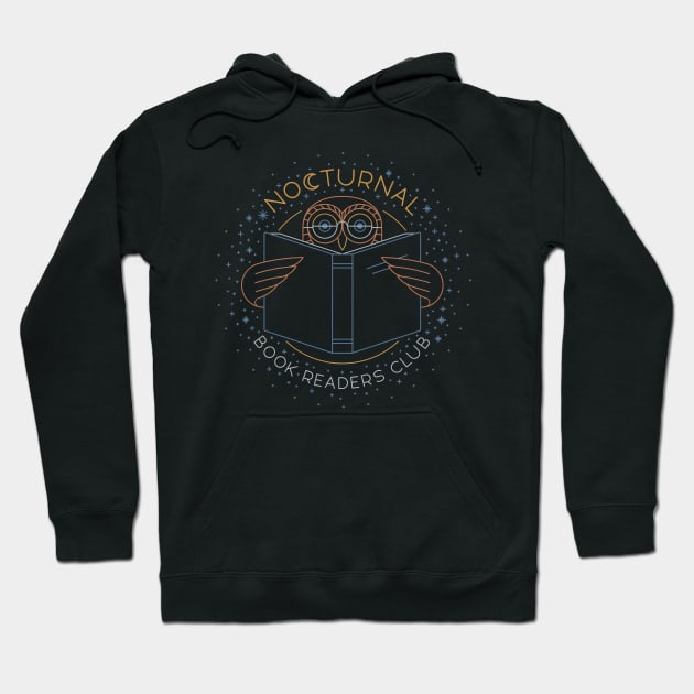 Nocturnal Book Readers Club Hoodie by Thepapercrane